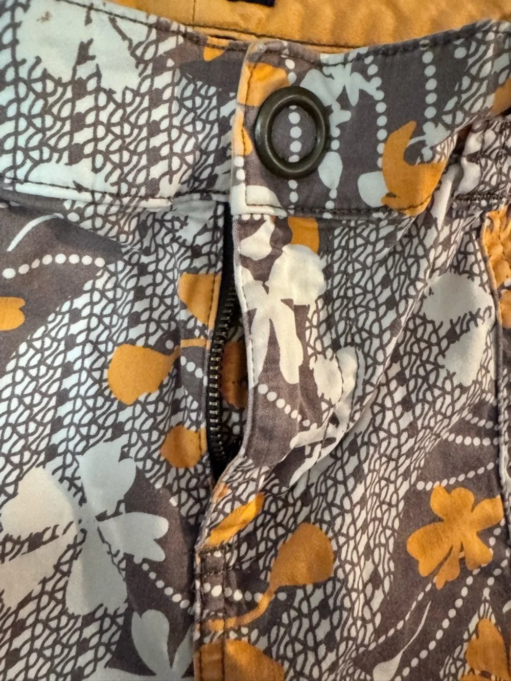 Sonoma Orange, White & Gray Floral Cotton Shorts